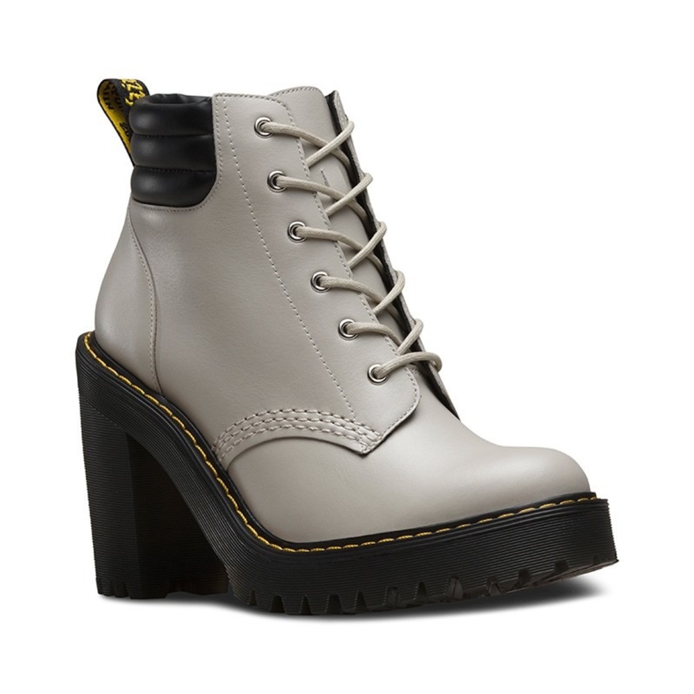 Dr. Martens lightest gray Persephone boots 8